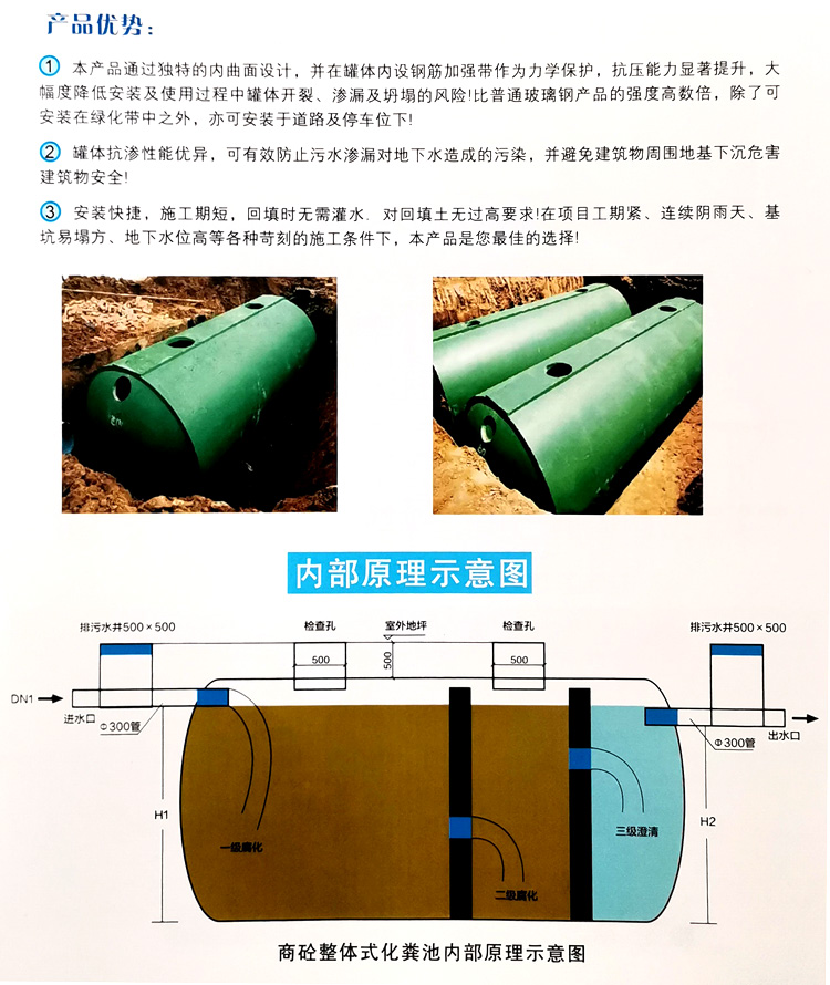 西乡塘玻璃钢化粪池